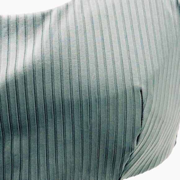 ATHLETA Women's Bikini Top Green Scoop Neck Adjustable Straps Size 40DD - Picture 6 of 10